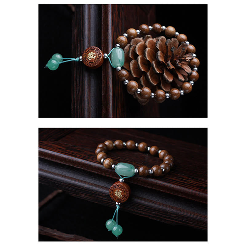 Wear FengShui Abelia Biflora Wood Happiness Protection Bracelet