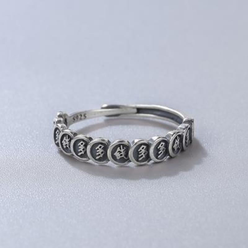 Wear FengShui Vintage Copper Coin Design Luck Adjustable Ring