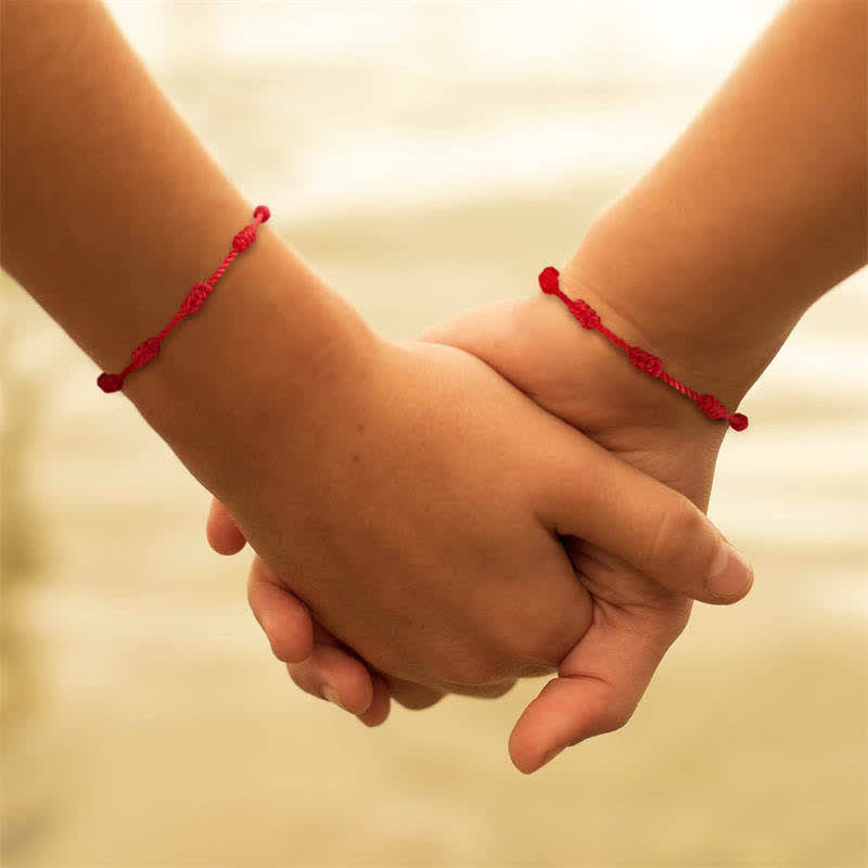 Wear FengShui 4Pcs Evil Eye Seven Knot Red String Protection Bracelet