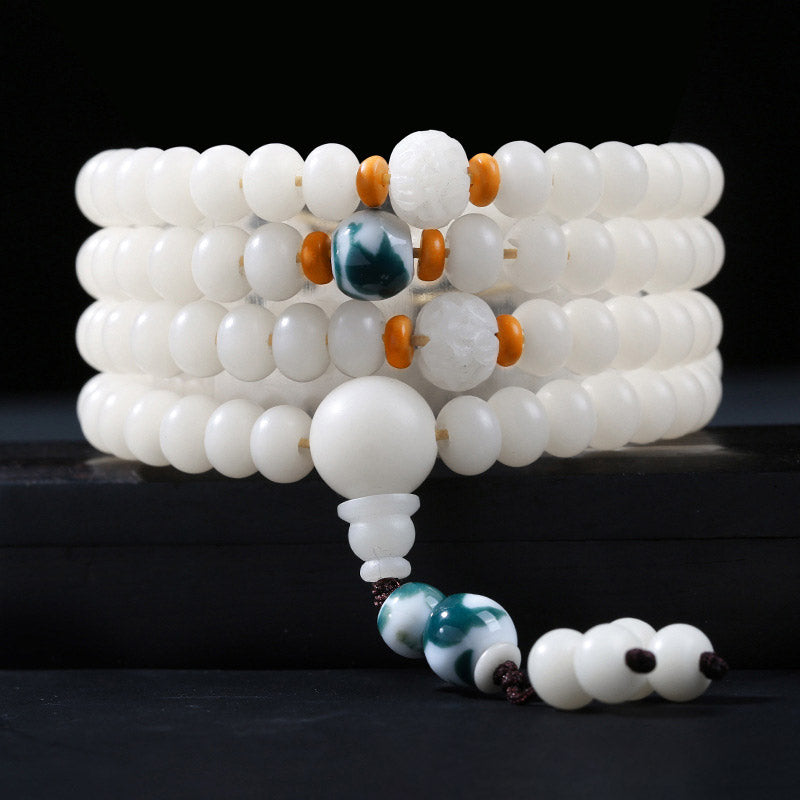 Wear FengShui Bodhi Seed Bead Lotus Blessing Charm Bracelet