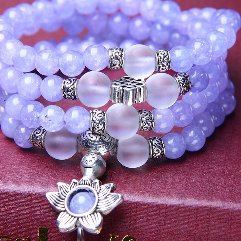 Wear FengShui Purple Jasper Bead Strength Bracelet Mala
