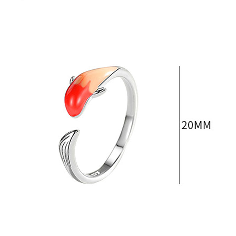 Wear FengShui Koi Fish Copper Balance Luck Adjustable Ring