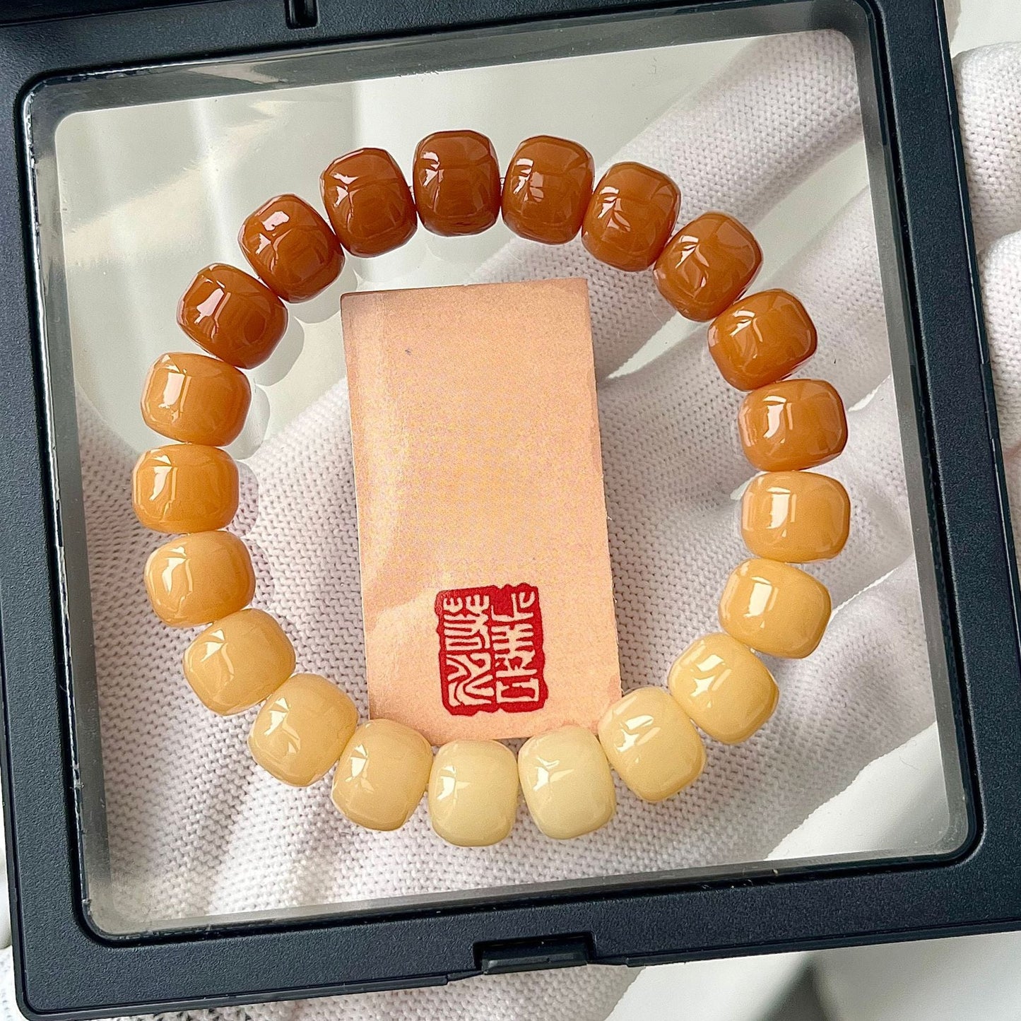 New Bodhi Bracelet with Burger-Shaped Beads (Multiple Colors Available)