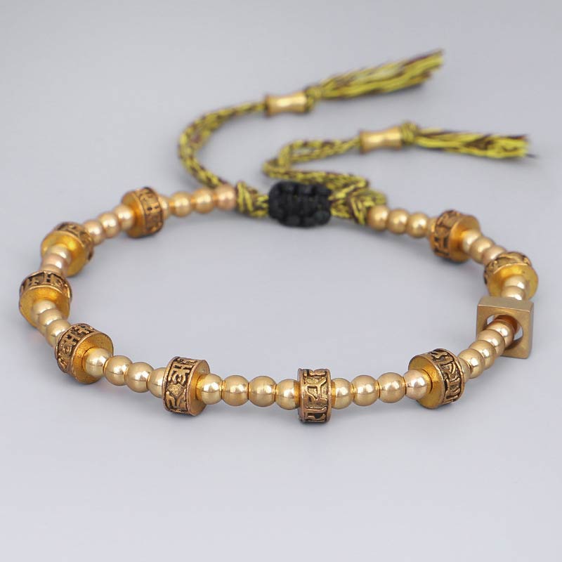 Wear FengShui Tibetan Curse Six True Words Wealth Bracelet