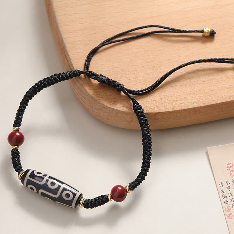 Wear FengShui Handcrafted Tibetan Nine-eye Dzi Bead Protection Bracelet