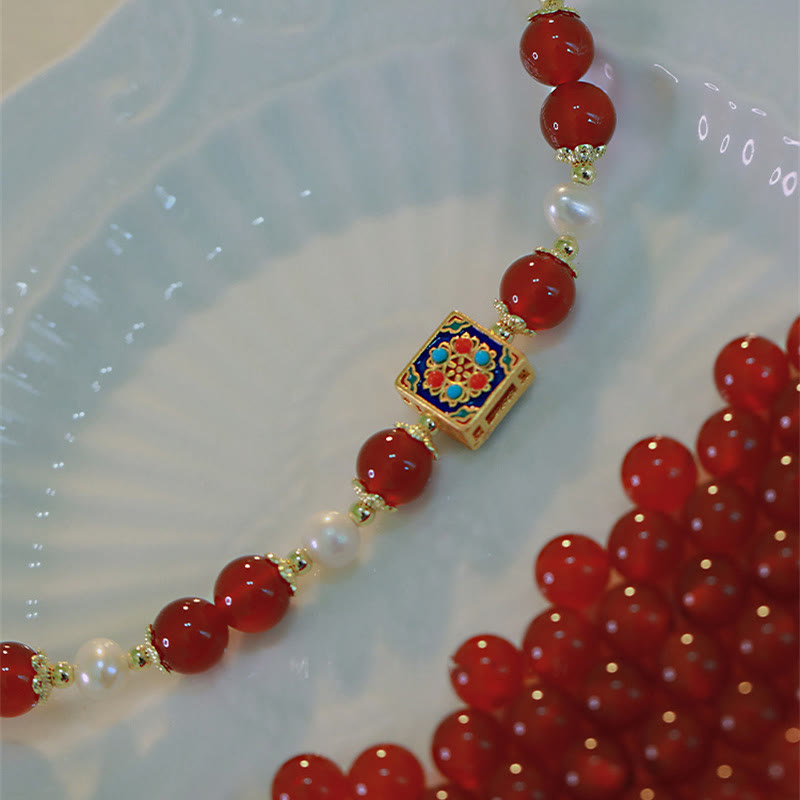 Wear FengShui Red Agate Pearl Confidence Self-acceptance Bracelet