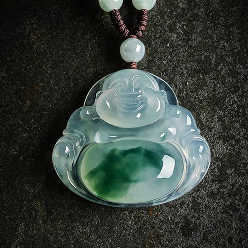 Wear FengShui Cyan Jade Luck Necklace Pendant