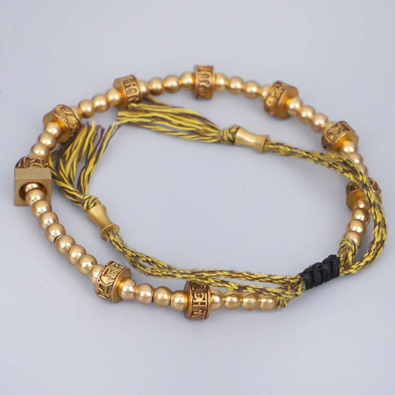 Wear FengShui Tibetan Curse Six True Words Wealth Bracelet