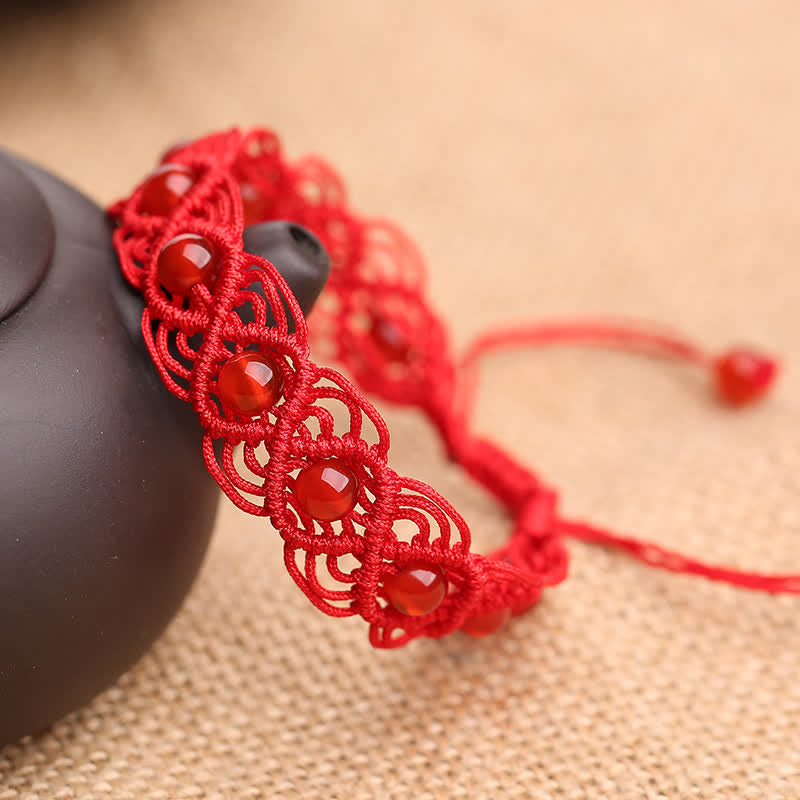 Wear FengShui Red Agate Confidence Red String Bracelet