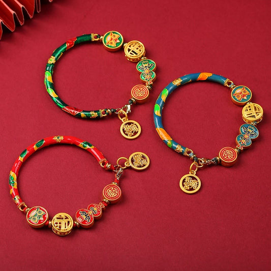 Wear FengShui Tibetan Gourd Fortune Happiness Lion Wealth Luck Bracelet