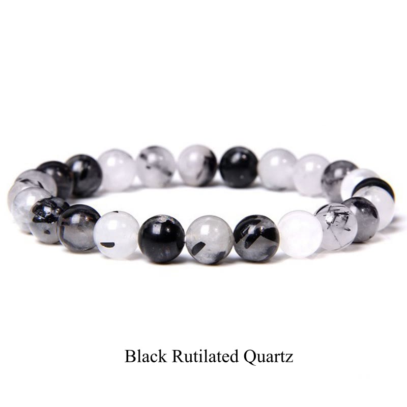 Wear FengShui Natural Stone Quartz Healing Beads Bracelet
