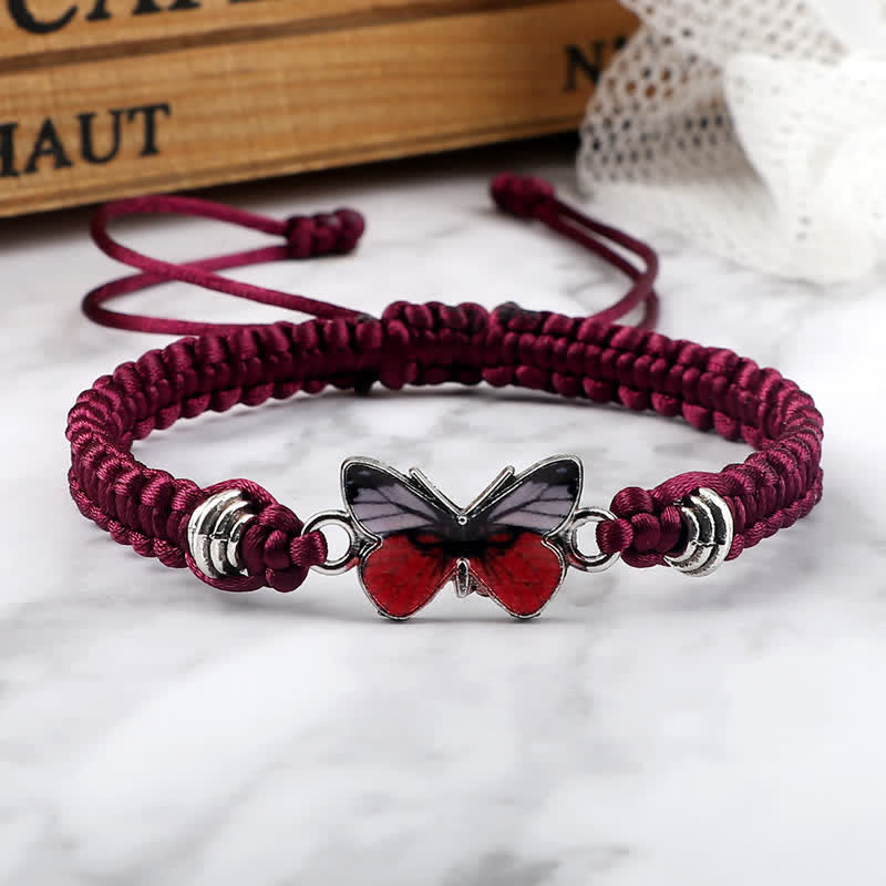 Wear FengShui Butterfly Freedom Love String Charm Bracelet
