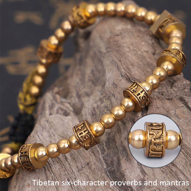 Wear FengShui Tibetan Curse Six True Words Wealth Bracelet