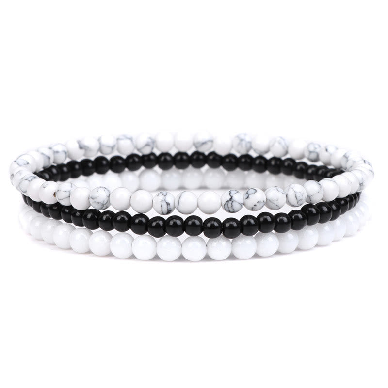 Wear FengShui 3Pcs Natural Crystal Stone Inner Peace Spiritual Bracelet