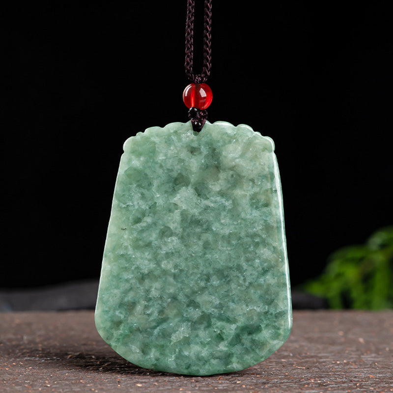 Wear FengShui Chinese Zodiac Dragon Jade Strength Necklace String Pendant