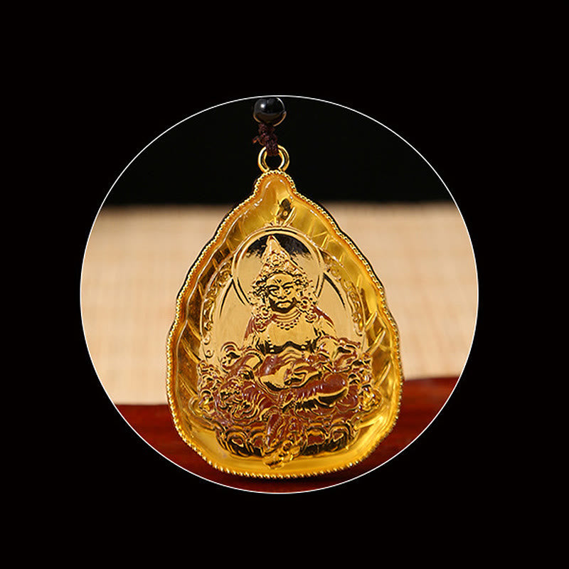 Wear FengShui Tibetan Buddha Liuli Crystal Serenity Necklace Pendant
