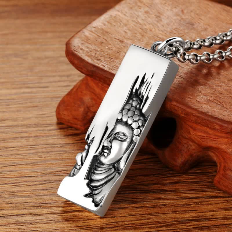 Wear FengShui Tathagata Buddha Strength Protection Amulet Lucky Vintage Style Pendant Necklace