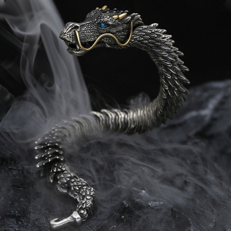 Wear FengShui Nordic Dragon Handmade Amulet Luck Protection Chain Bracelet