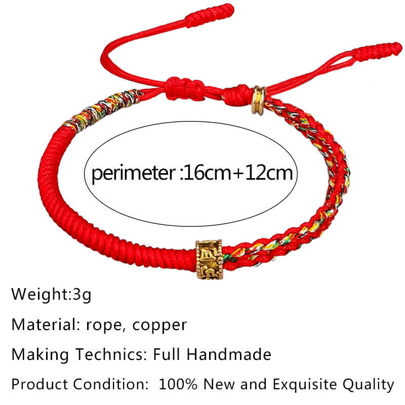 Wear FengShui Om Mani Padme Hum Protection Luck String Bracelet