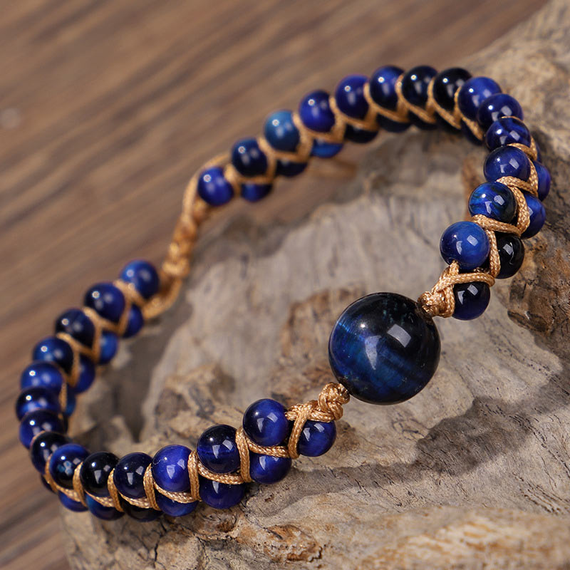 Wear FengShui Divine Blue Tiger Eye Stone Protection Bracelet