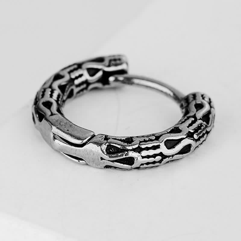 Wear FengShui Retro Pattern Titanium Steel Balance Earrings