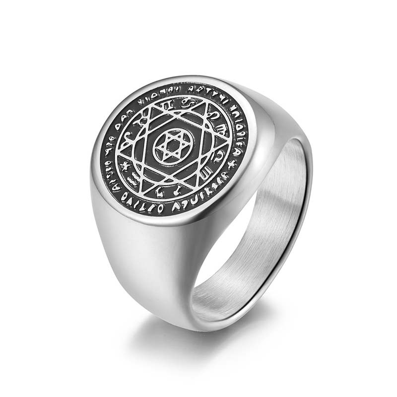 Wear FengShui 12 Constellations of the Zodiac Star of David Protection Ring