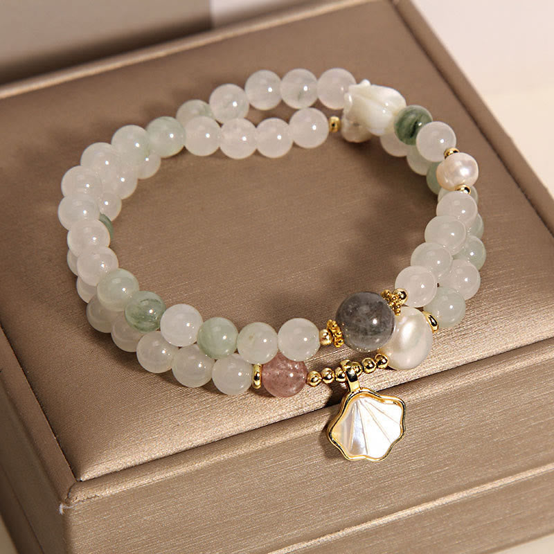 Wear FengShui Double Layer Jade Shell Luck Bracelet