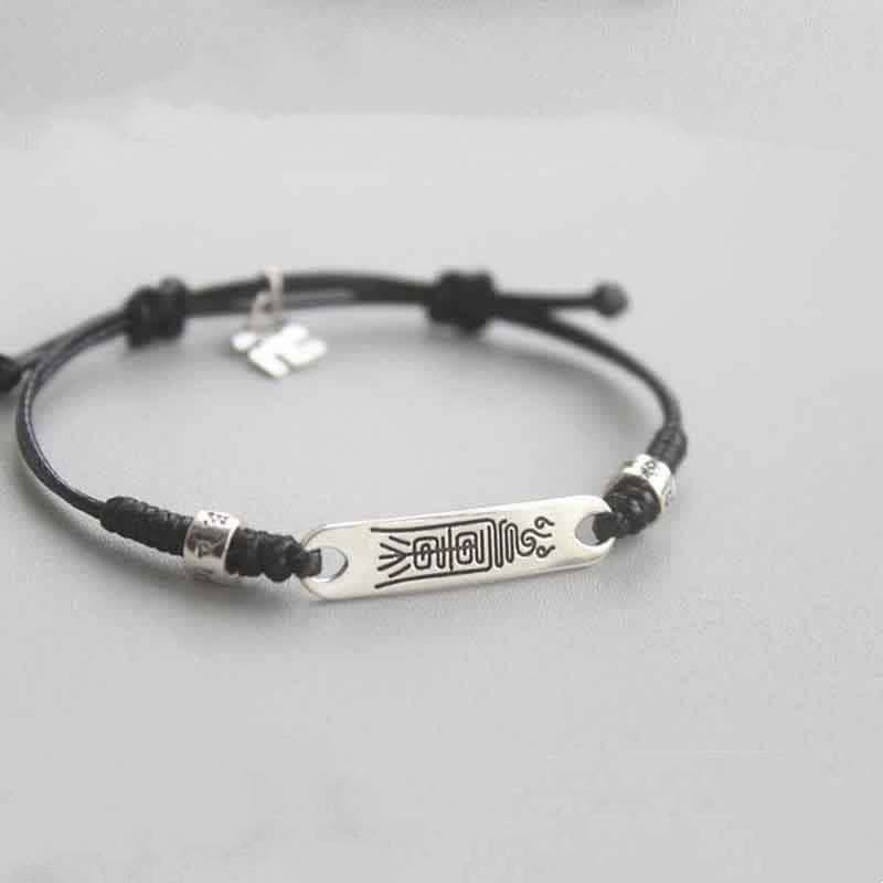 Wear FengShui 925 Sterling Silver Red String Luck Strength Braid Bracelet