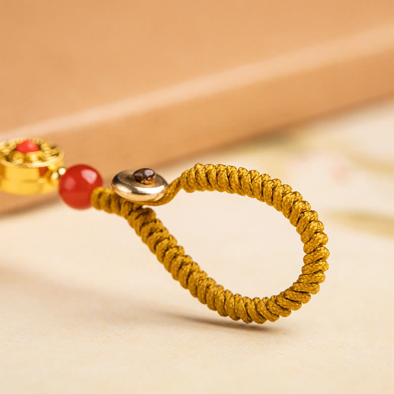 Wear FengShui Lock of Good Wishes Fu Character Luck Blessing Key Chain