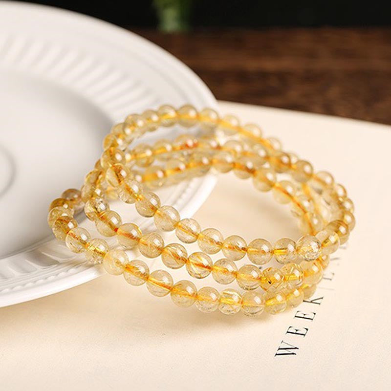 Wear FengShui Natural Citrine Prosperity Protection Bracelet