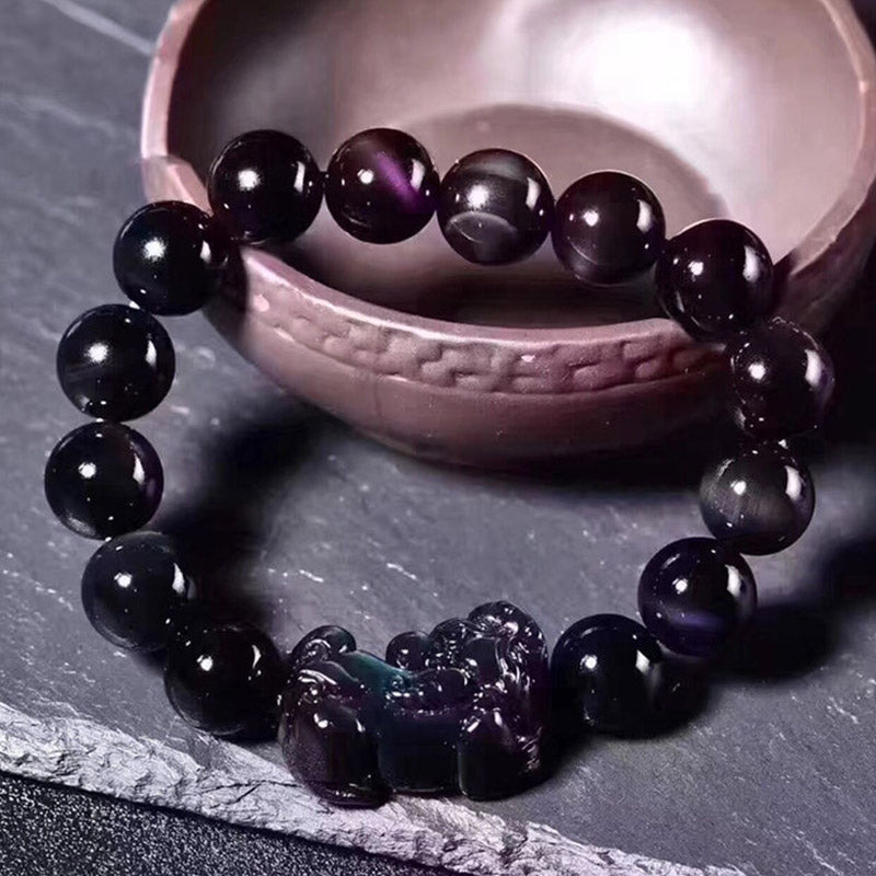 Wear FengShui FengShui PiXiu Rainbow Obsidian Luck Bracelet