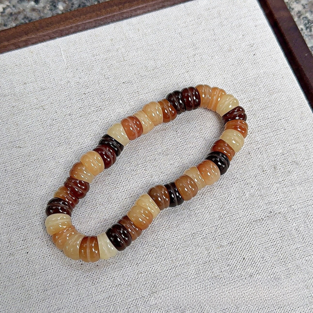 Buddha3bodhi Burger-Sliced Fidget Bodhi Bracelet for Stress Relief