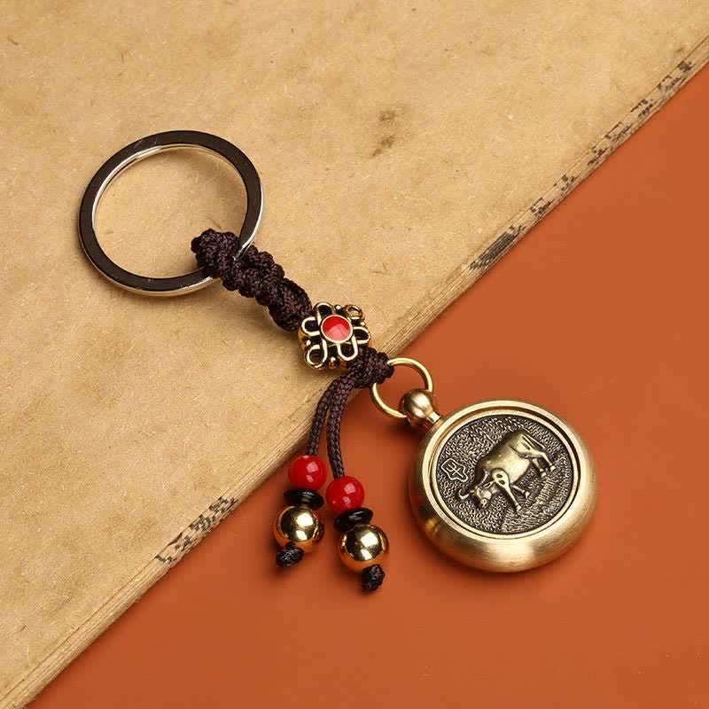 Wear FengShui 12 Chinese Zodiac Blessing Wealth Fortune Keychain