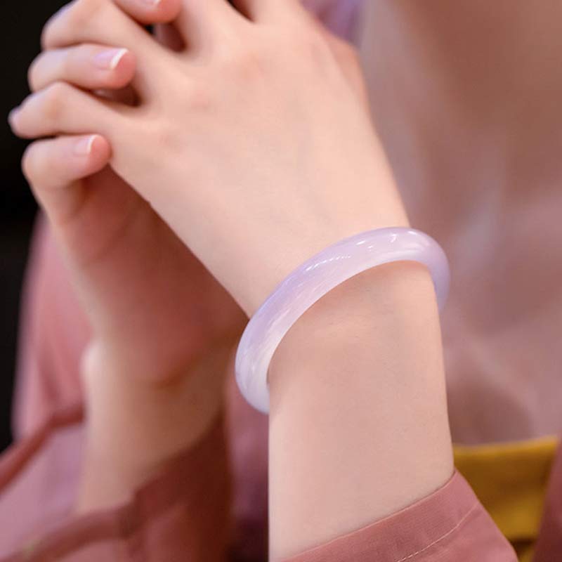 Wear FengShui Natural Chalcedony Harmony Positive Bracelet Bangle