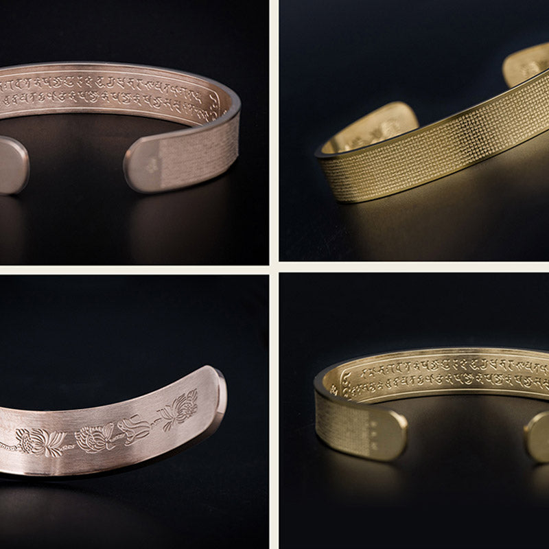 Wear FengShui Shurangama Mantra Engraving Titanium Steel Blessing Bracelet