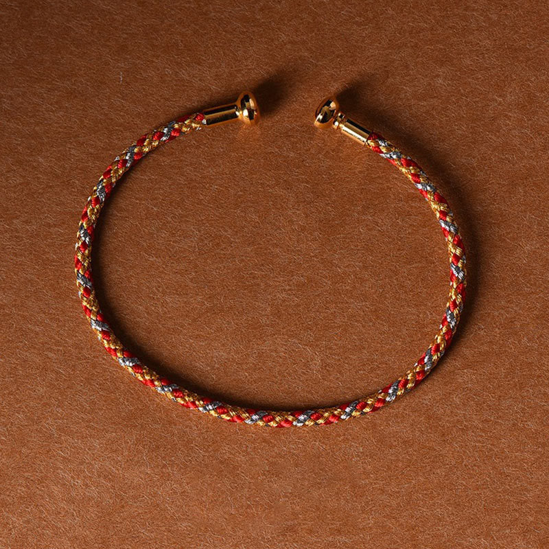 Wear FengShui Simple Design Handmade Luck Braid String Cuff Bracelet