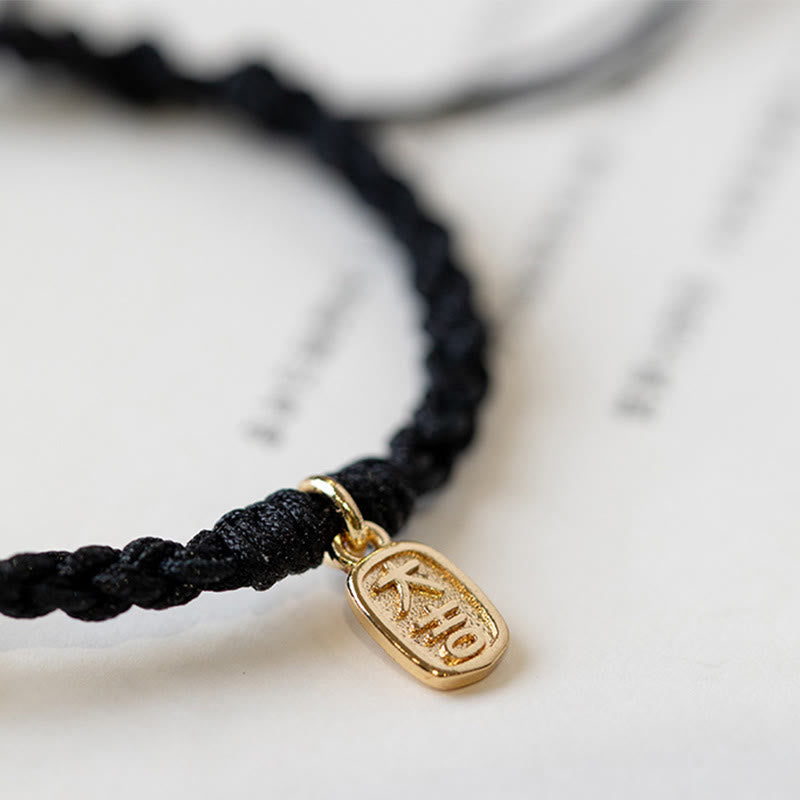 Wear FengShui Chalcedony Round Peace Buckle Positive String Bracelet