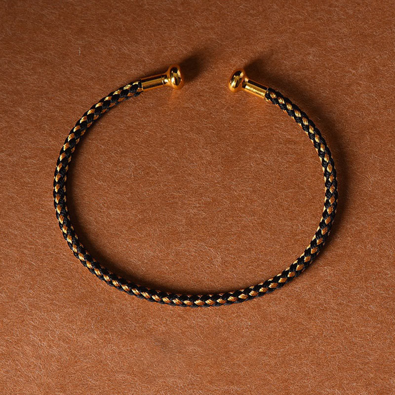Wear FengShui Simple Design Handmade Luck Braid String Cuff Bracelet