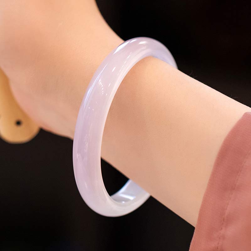 Wear FengShui Natural Chalcedony Harmony Positive Bracelet Bangle