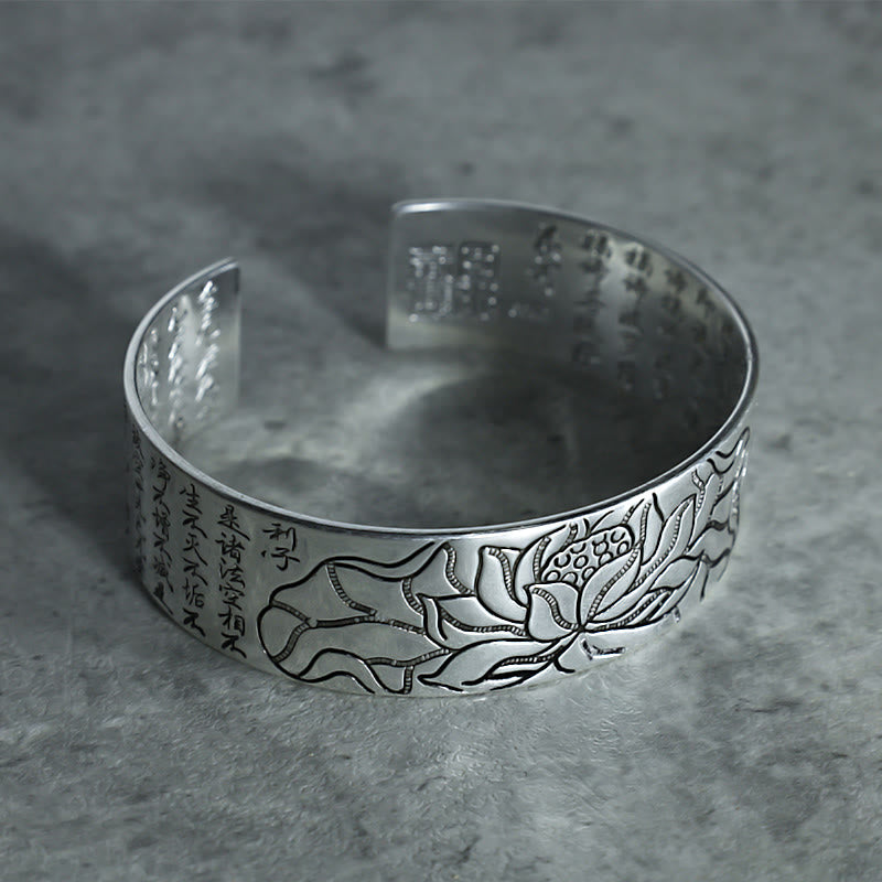 Wear FengShui Tibetan Lotus White Copper Luck Bracelet