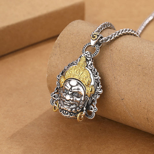 Wear FengShui Yellow God of Wealth Amulet Copper Luck Necklace Pendant