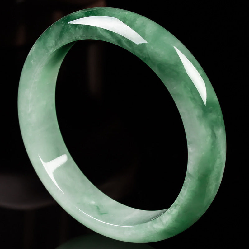 Wear FengShui Natural Jade Fortune Blessing Bangle Bracelet