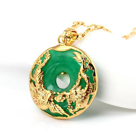 Wear FengShui Natural Jade Prosperity Necklace