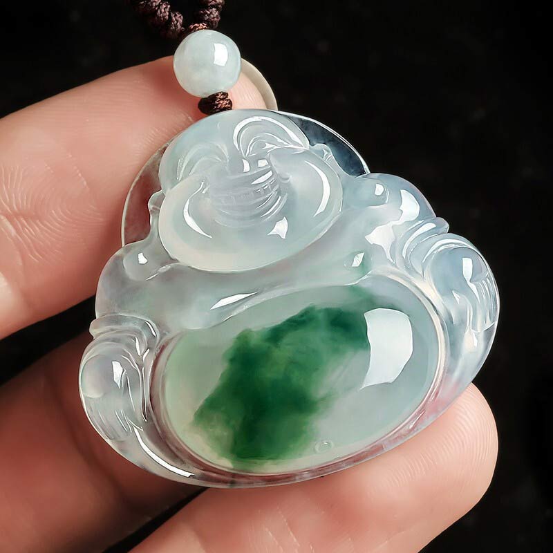 Wear FengShui Cyan Jade Luck Necklace Pendant