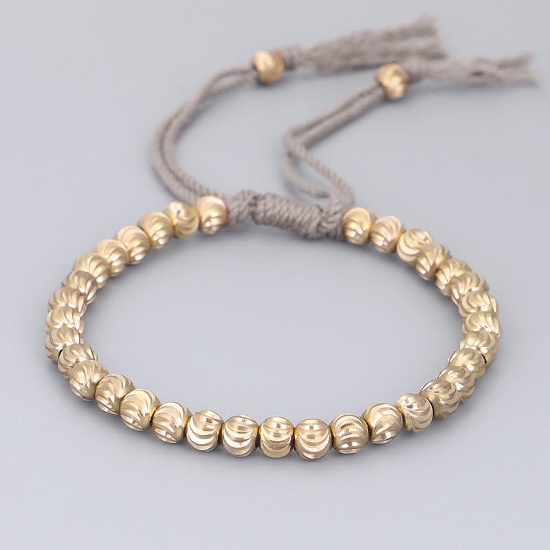Wear FengShui Tibetan Handmade Copper Bead Luck String Bracelet