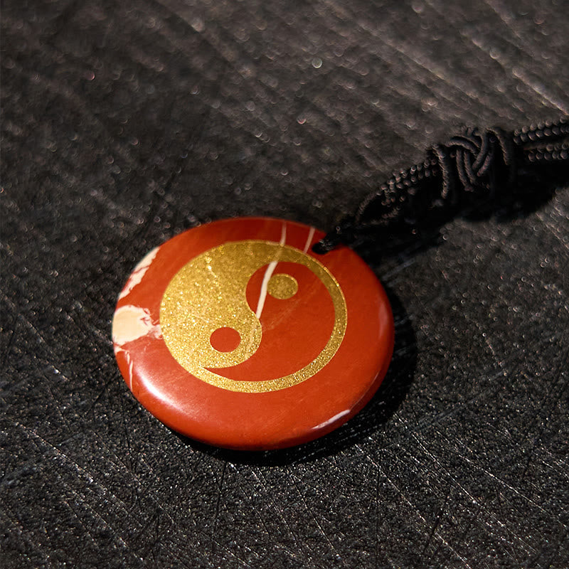 Wear FengShui Various Crystal Amethyst Tiger Eye Green Aventurine Yin Yang Spiritual Necklace Pendant