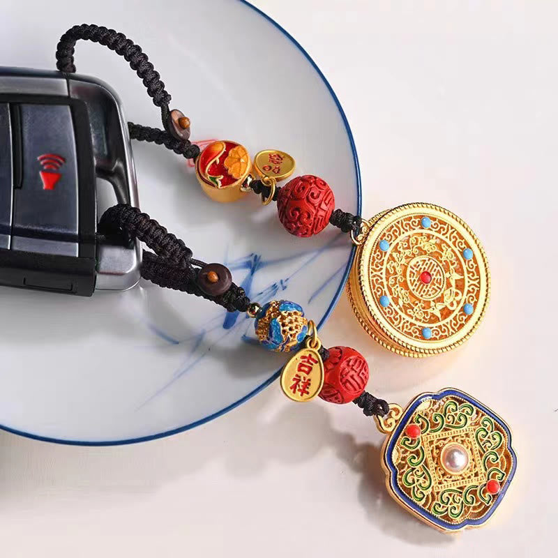 Wear FengShui Fu Character Blessing Ruyi Charm Key Chain