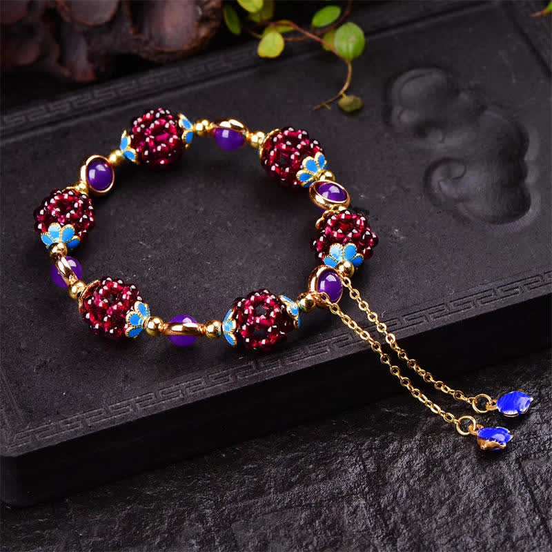 Wear FengShui Tibetan Garnet Calm Bracelet