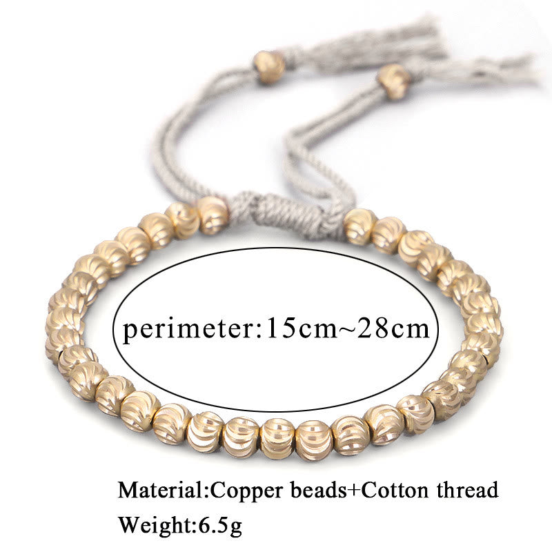 Wear FengShui Tibetan Handmade Copper Bead Luck String Bracelet