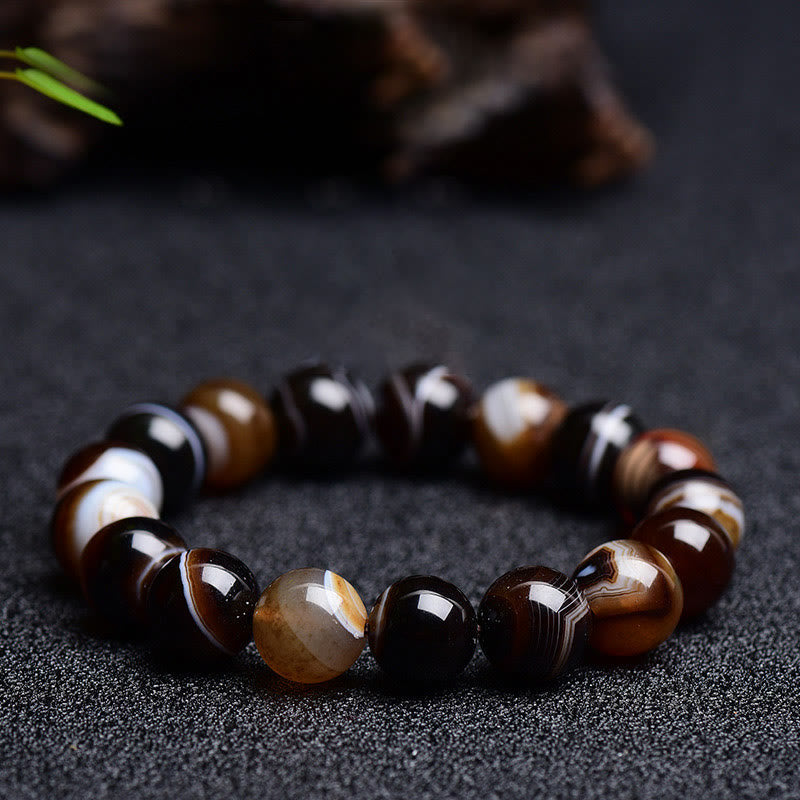 Wear FengShui Tibetan Sardonyx Happiness Positive Bracelet